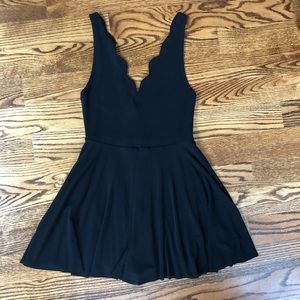 Romper with scallop neckline